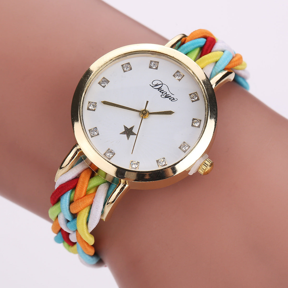 Multicolor Woven Ladies Watch