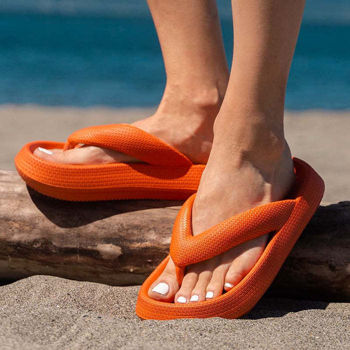 Outdoor Seaside Beach Flip Flops - Thick Bottom